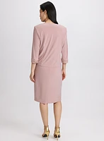 Sequin Embellished Dress & Jacket Set
