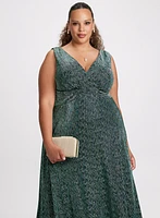 Fit-&-Flare Metallic Detail Dress