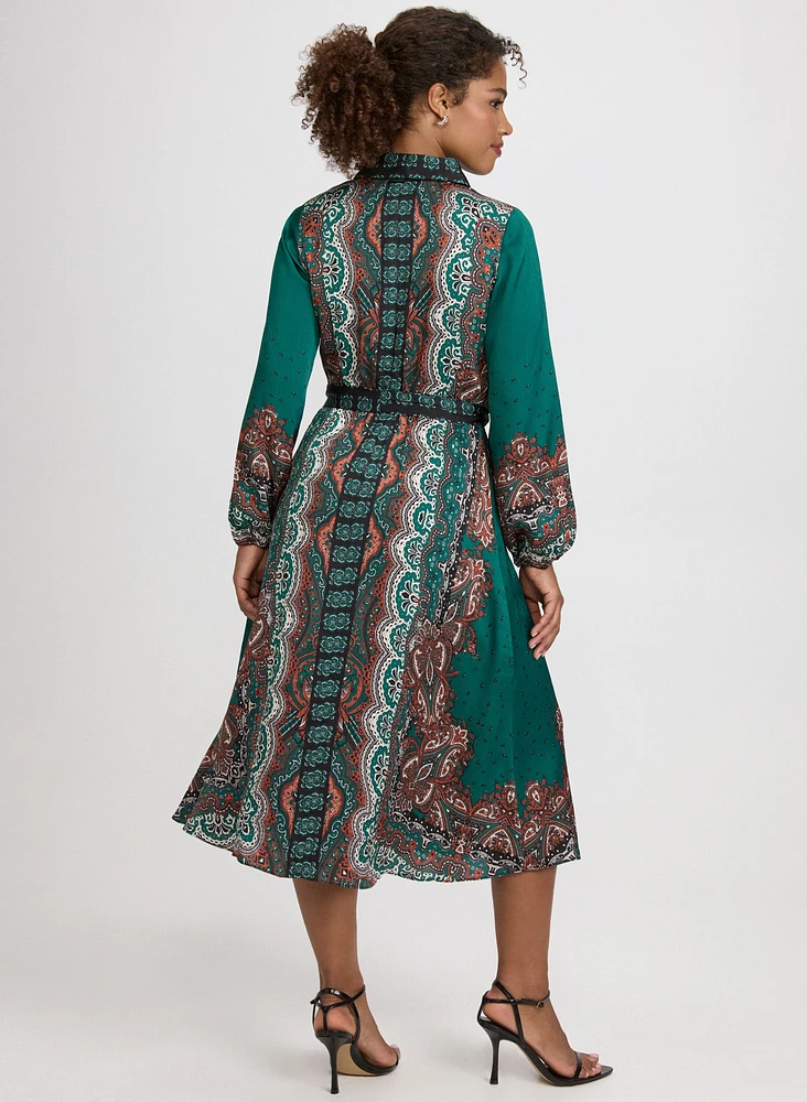 Paisley Long Sleeve Dress