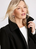 Manteau en mélange de laine extensible