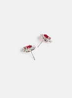 Cubic Zirconia Faceted Stone Earrings