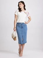 Denim Midi Skirt