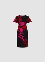 Short Crepe Floral Dress