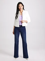 Veste en tweed à bordure contrastante