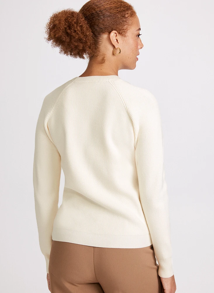 Button Detail Long Sleeve Sweater