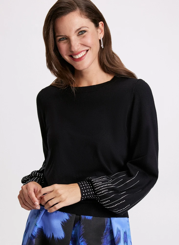 Stud Detail Knit Sweater