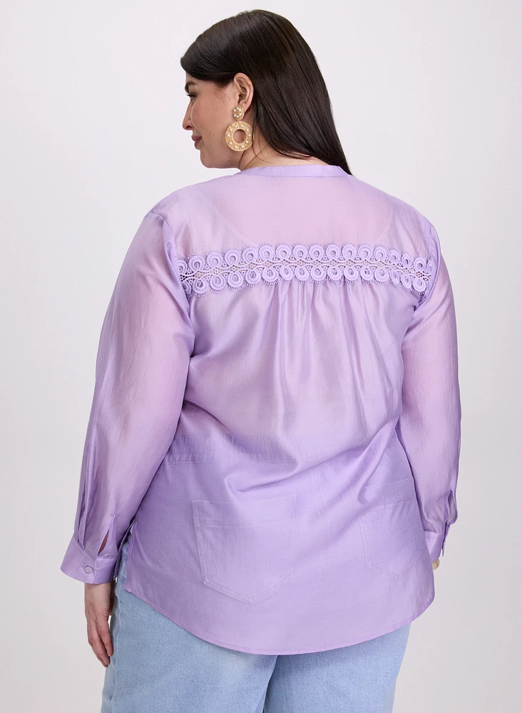 Crochet Trim Blouse