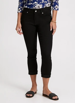 Capri en denim à jambe étroite
