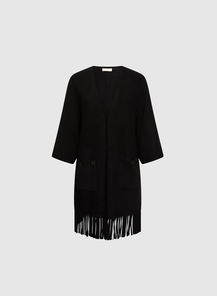 Fringe Hem Cardigan