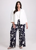 Wide-Leg Floral Print Pants