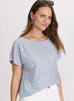 Striped Drop Shoulder Top