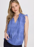 Snake Print Chiffon Blouse