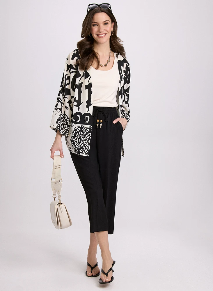 Straight-Leg Drawstring Capris
