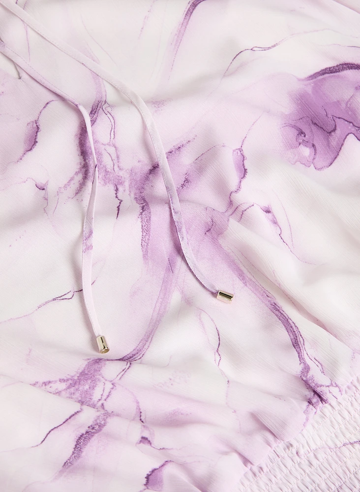 Marble Print Blouse