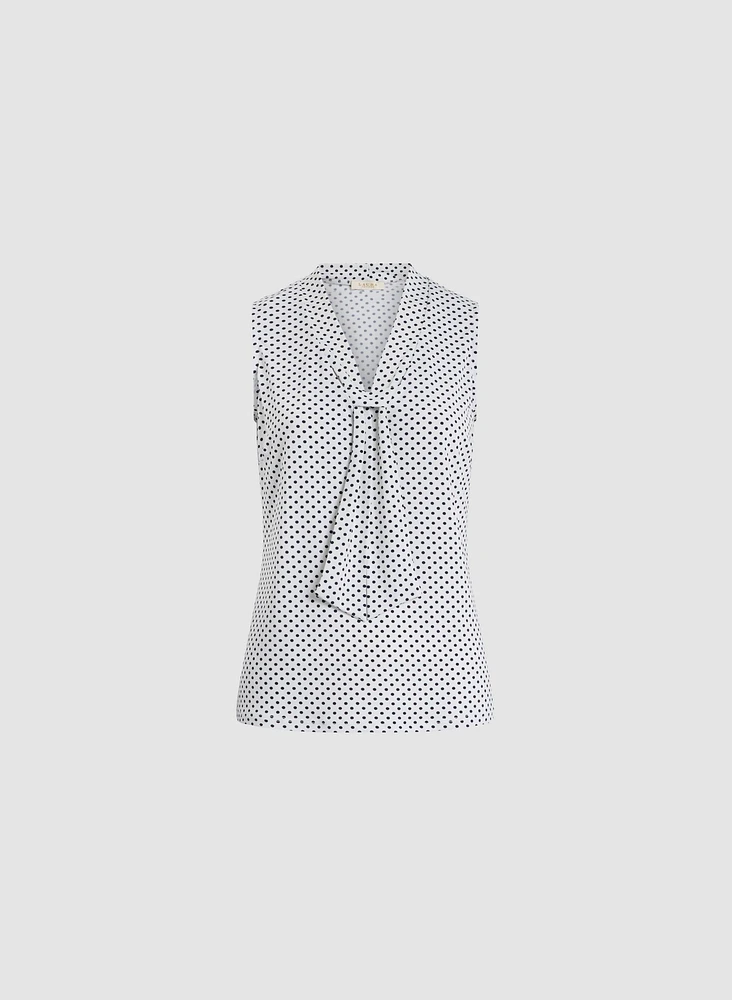 Dot Motif Sleeveless Top
