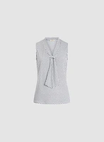 Dot Motif Sleeveless Top
