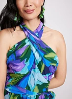 Tropical Halter Neck Dress