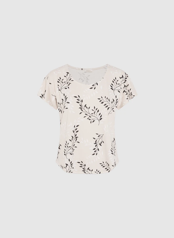 Leaf Print Top