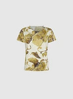 Floral Rhinestone T-Shirt