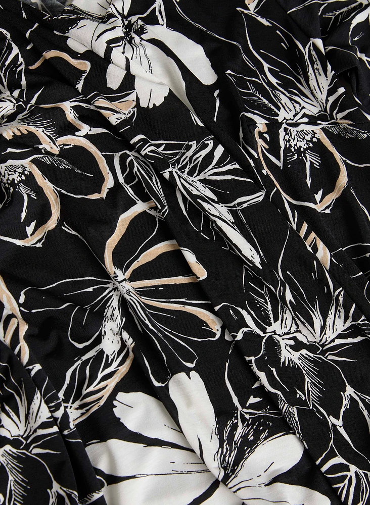 Floral Tie-Hem Top