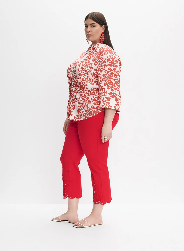 Melanie Lyne - Embroidered Straight-Leg Jeans