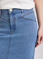 Denim Midi Skirt
