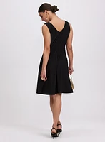 Belted Pleat Detail Dress