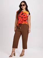 Graphic Palm Print Top