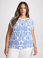 Abstract Floral Print T-Shirt