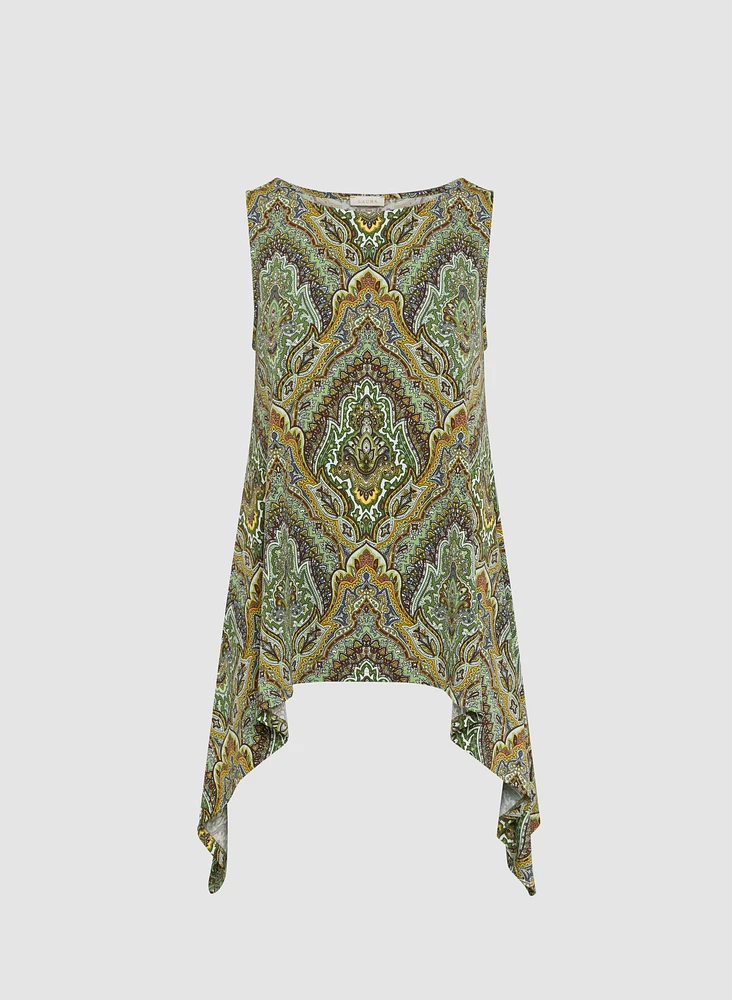 Sleeveless Paisley Top