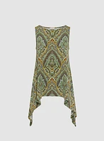 Sleeveless Paisley Top
