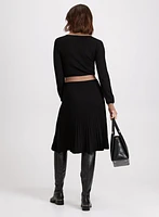 Colour Block Tie Waist Dress