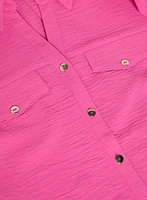 Blouse boutonnée en crêpe