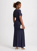 Shimmering Short Sleeve Dress
