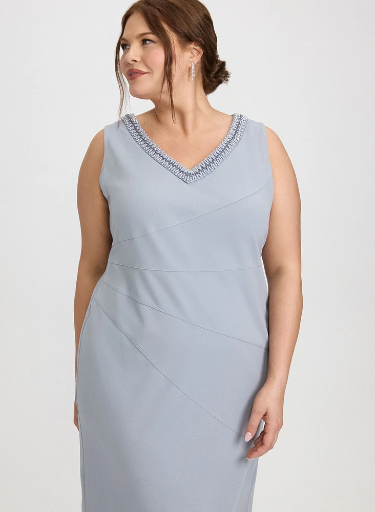 Ensemble à robe fourreau et veste en dentelle