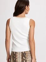 Sleeveless V-Neck Sweater