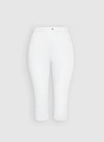 Crochet Trim Denim Capris