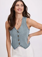 Button-Down Denim Vest