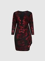 Robe en jersey à coquelicots