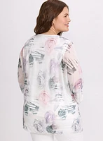 Floral Mesh Blouse