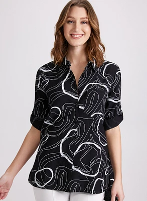 Swirl Print Blouse