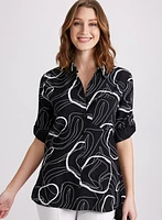 Swirl Print Blouse