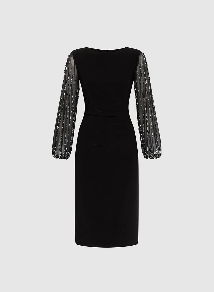 Beaded Sleeve Dress