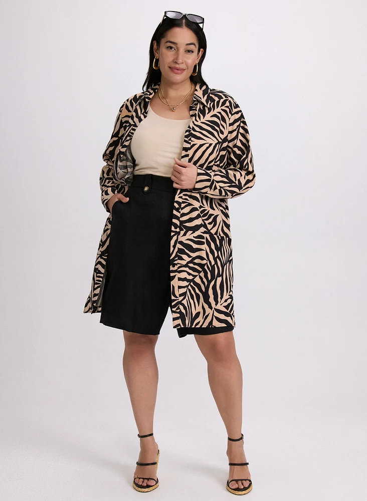 Palm Leaf Print Blouse