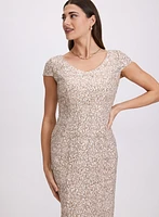 Sequined Lace Dress