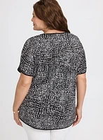 Geometric Cold-Shoulder Top