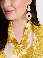 Tiered Wood Earrings