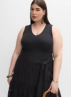 Melanie Lyne - Embroidered Cotton Maxi Dress