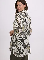 Blouse à motif feuilles