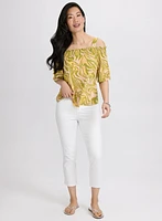 Abstract Off-Shoulder Top